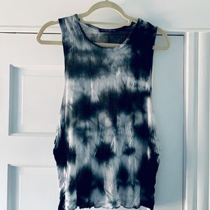 Brandy Melville Kate Tie Dye Tank in Black